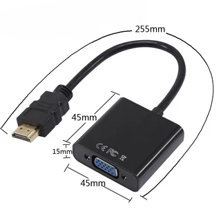 สายแปลง HDMI to VGA Converter Adapter 1080P HD สายแปลง HDMI to VGA