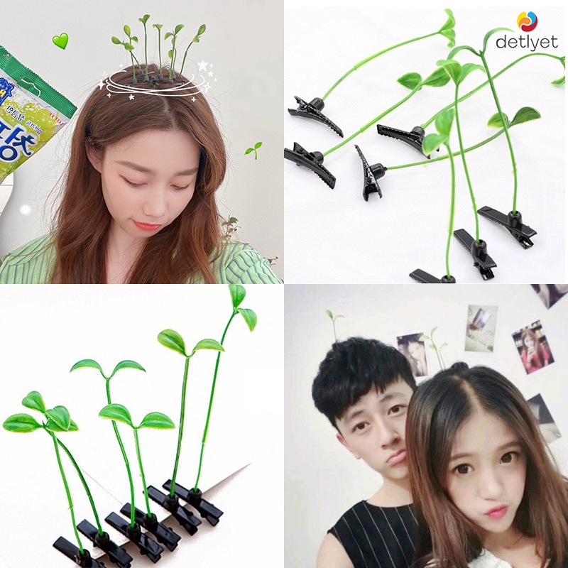 COD🌷1บาทกิ๊บติดผมถั่วงอกหญ้าน่ารักความคิดสร้างสรรค์หวานแฟชั่นนักเรียนปากเป็ดเครื่องประดับผมสำหรับผู้หญิง-detlyet