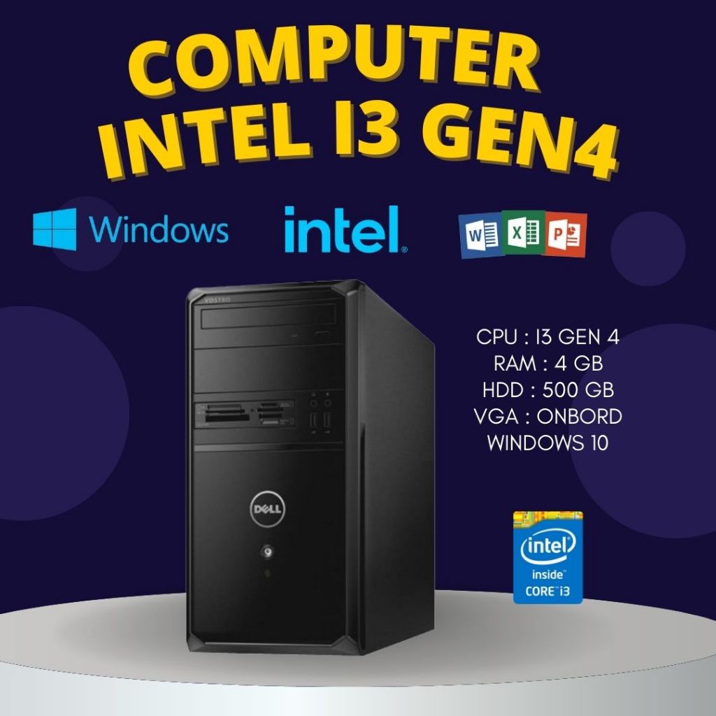 -( spcomputer )-  คอมพิวเตอร์ PC Dell Vostro สเปค  cpu i3 gen4 เฉพาะเครื่องพร้อมใช้งาน