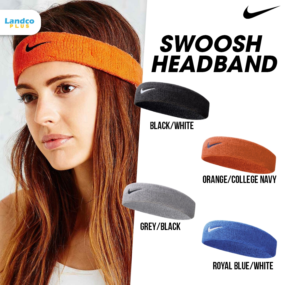 Nike Collection ไนกี้ ผ้าคาดผม สำหรับกีฬา Swoosh HeadBand Team N.000.1544.804 OR/07010 BK/07051 GRY/07402 BL