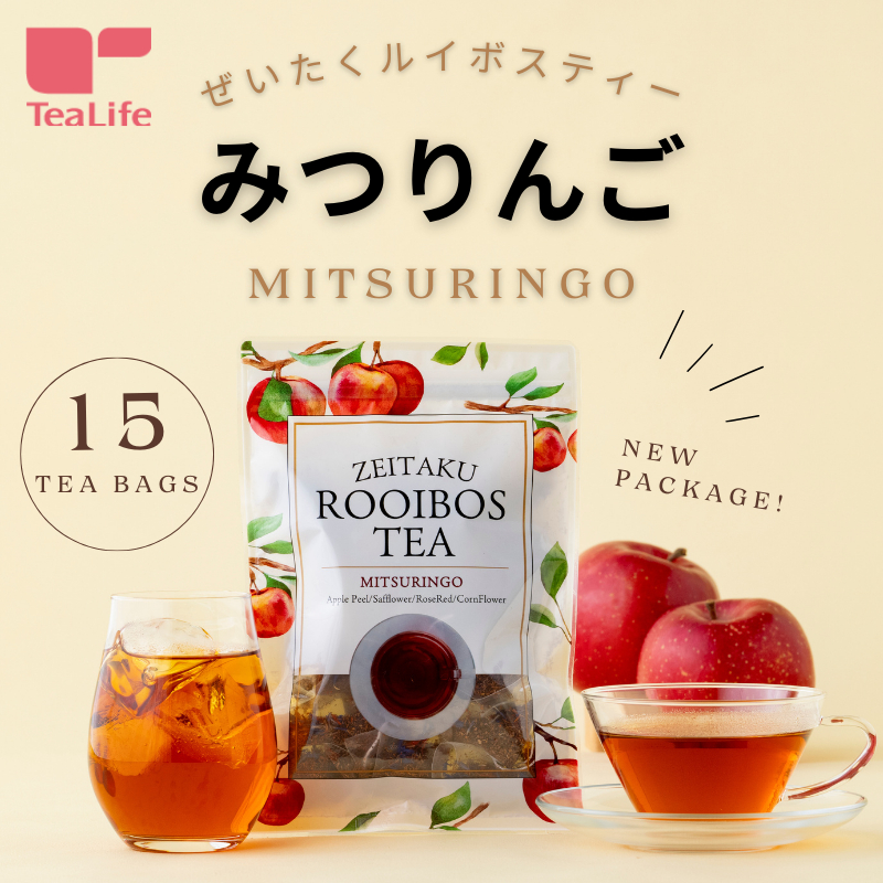 Tealife Rooibos ชารสแอปเปิ้ลเข้มข้น - 30 กรัม (2 กรัม× 15 ถุงชา)　TeaLife Rooibos tea - rich apple flavor- 30g  (2g × 15 teabags)