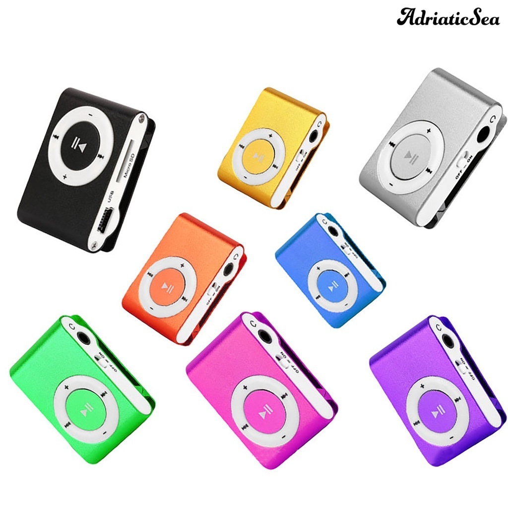 เครื่องเล่นเพลง MP3 ขนาดเล็ก แบบพกพา มีช่องเสียบการ์ด TF มีแบตเตอรี่ในตัว