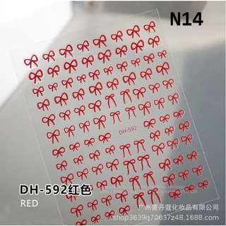 K2.[ุ67 แบบ ให้เลือก ]สติ๊กเกอร์ตกแต่งเล็บ รูปโบว์ รวมสติ๊กเกอร์โบว์ สวยมากกกก [ร้านไทย]
