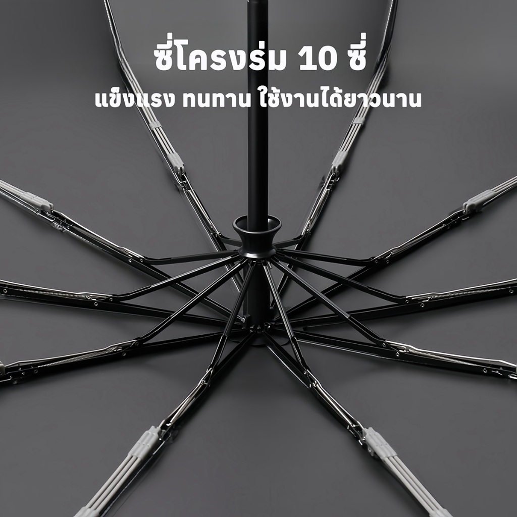 ร่มกันแดดกันฝน ร่มพับอัตโนมัติ ด้ามแขวน กันยูวี UPF50+ กันลมแรง เปิดปิดเร็ว พับเก็บง่าย พกพาสะดวก ร่มแฟชั่น พร้อมส่ง รูปที่ 6