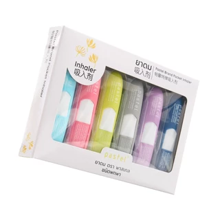 pastel pocket inhaler ยาดมชนิดพกพากลิ่นออริจินัล(แบบกล่อง มี 6 ชิ้น)