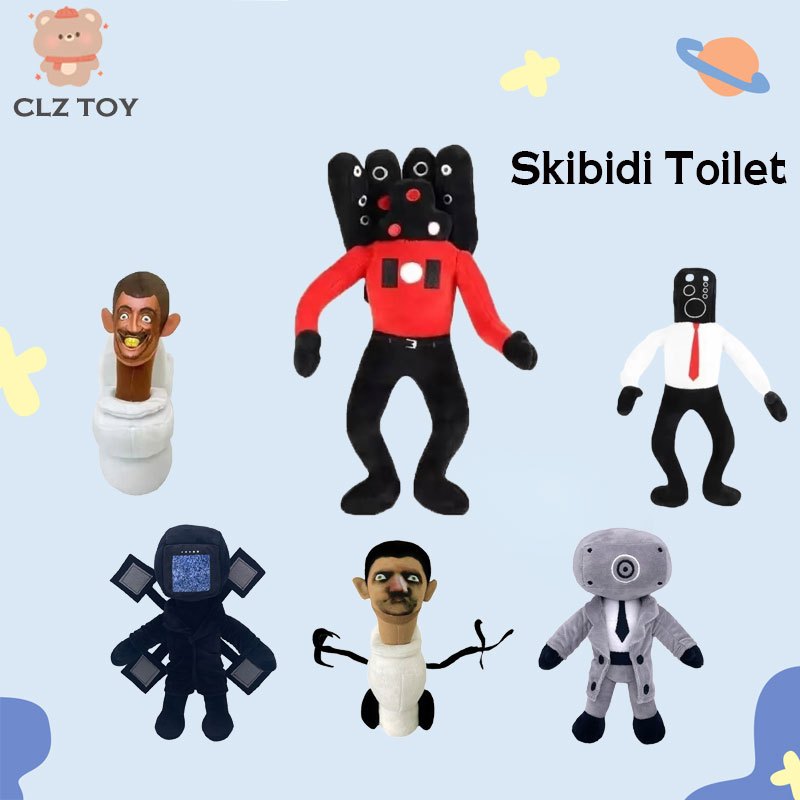 CLZ🌈Skibidi Toilet🌈ตุ๊กตายัดนุ่น รูปการ์ตูนอนิเมะ 28 ซม. ของเล่นสําหรับเด็ก ตุ๊กตา ของขวัญคริสต์มาส ของขวัญวันเกิด