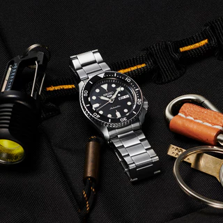 SEIKO 5 Sports Automatic นาฬิกาข้อมือ อัตโนมัติ (ไซโก) รุ่น SRPD55K ขนาด 42.5 mm สีดำ