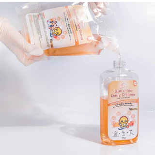 Sunshine เดลี่ x รีฟีล แบบขวด1000ml.และถุงเติม ชุดน้ำยาทำความสะอาด (SDC1000+SDCF)