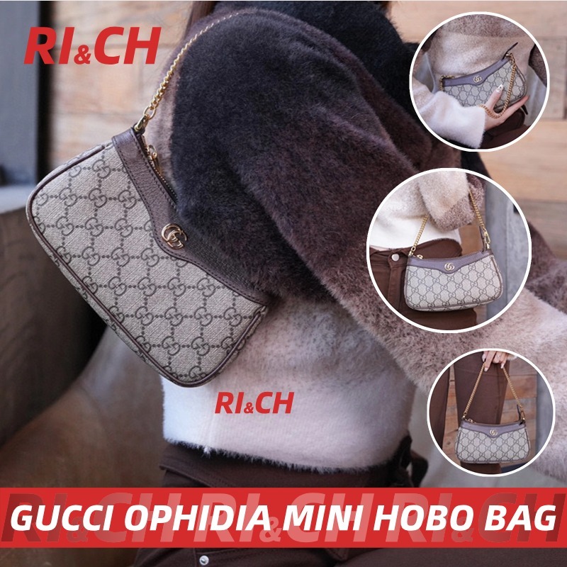 GUCCI OPHIDIA MINI BAG HOBO BAG #Rich ราคาถูกที่สุดใน Shopee แท้💯