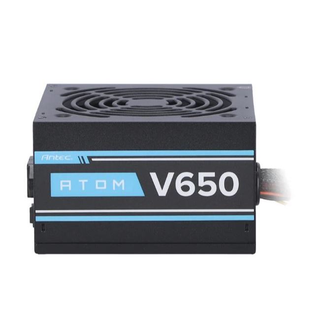 POWER SUPPLY (อุปกรณ์จ่ายไฟ) ANTEC ATOM V650 - 650W (BLACK) (ATX)