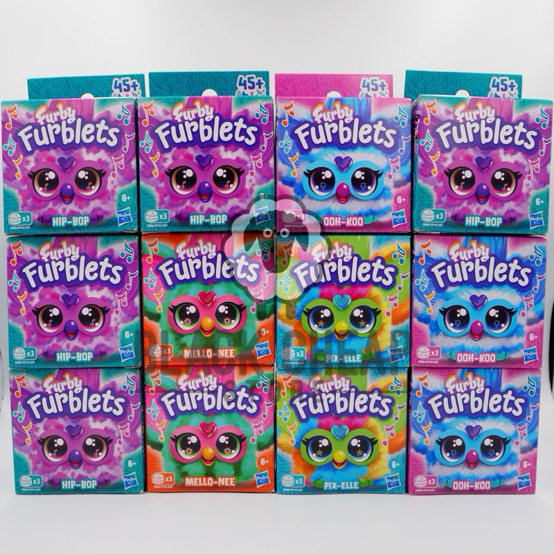 พร้อมส่ง (ของแท้ 100%) Furby Furblets Hip-Bop Mini Friend รุ่นใหม่พวงกุญแจ