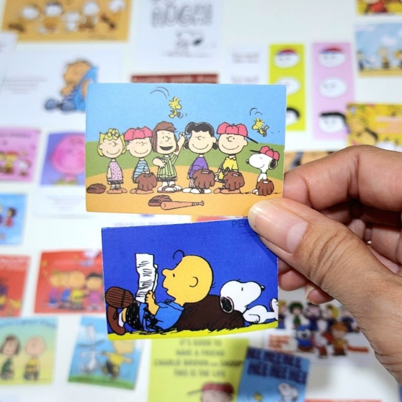 สติ๊กเกอร์ Snoopy สนูปปี้ กระดาษวาชิ แบบสี่เหลี่ยม หลายขนาด (40 ชิ้น)