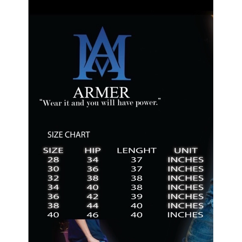 กางเกงยีนส์ขายาว Armer รุ่น S05 ซับแดง️