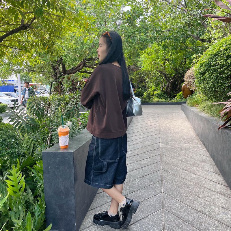 กางเกงขาสั้นคุมเข่าทรงสเก็ตหญิงชายใส่ได้
