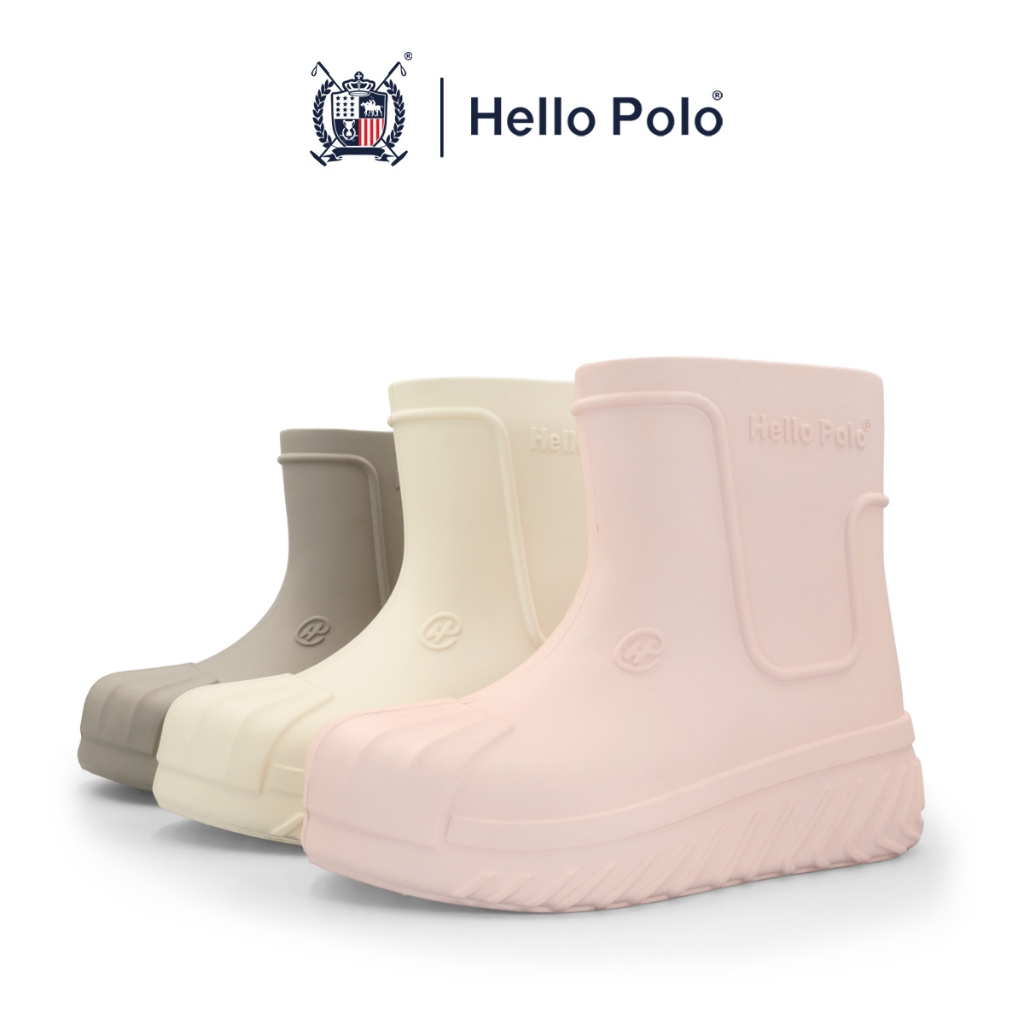 Hello Polo HP8029 รองเท้าบูทหุ้มข้อ EVA กันน้ำ แฟชั่น Size 36-41 รองเท้าบูทกันฝน