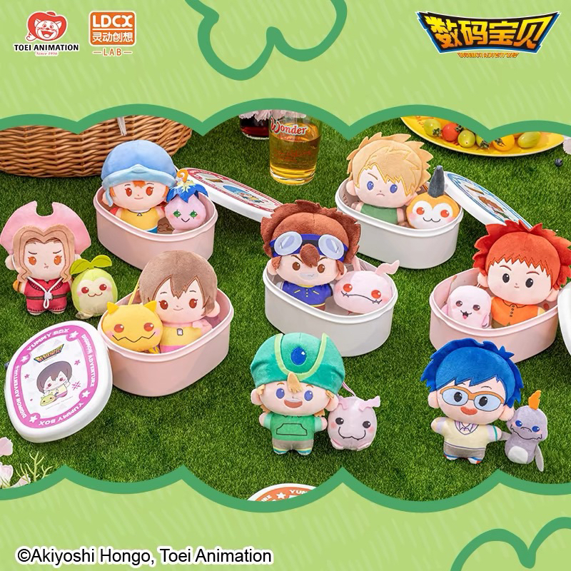 สินค้าพร้อมส่ง กล่องสุ่ม YUMMY BOX Digimon Lunch Box Pendant Plush Doll (พวงกุญแจ)