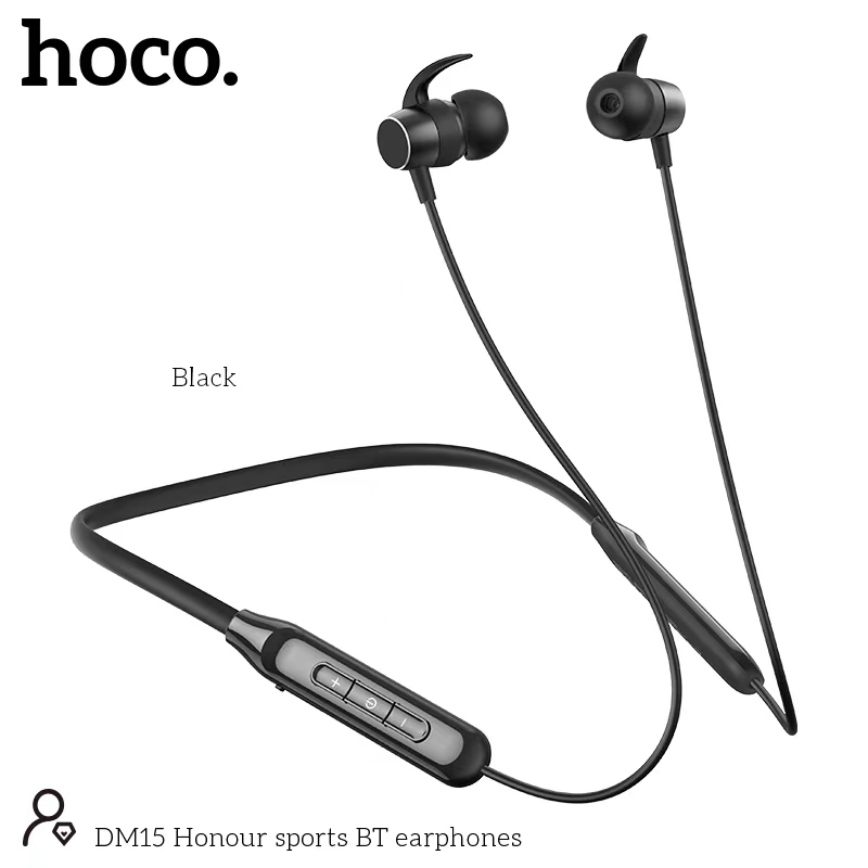 New!! HOCO DM15 หูฟังบลูทูธ Honour sports BT earphones หูฟังแบบคล้องคอ สำหรับออกกำลังกาย ของแท้ 100%
