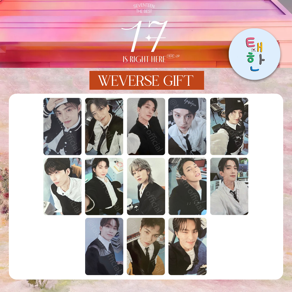 🔥ส่งด่วน ส่งทันที🔥 [SEVENTEEN] PHOTOCARD EVENT WEVERSE SHOP อัลบั้ม BEST ALBUM '17 IS RIGHT HERE'