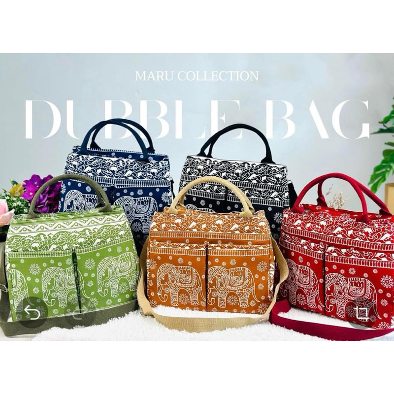 กระเป๋าลายช้าง🐘 👜Dubble Bag Maru 👜 #งานไทยแท้💯%