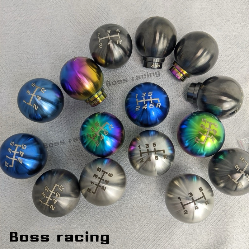 หัวเกียร์ เลสแท้ กลม NOS คันเกียร์ Gear Shift Knob พร้อม อแดปเตอร์เกลียวพร้อมใส่กียร์ MT/AT ได้ทุกรุ่น