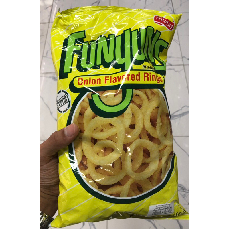 ข้าวโพดอบกรอบ รสหัวหอม ตราฟันยันส์ Funyuns Onion Snack  🇺🇸🇺🇸 ขนาด 163 g