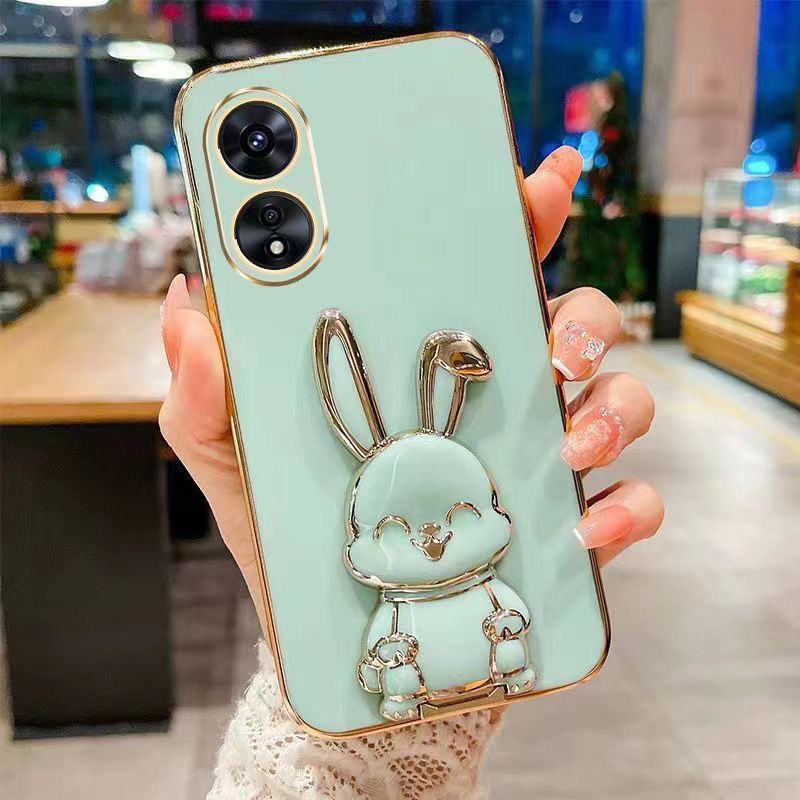เคส กระต่าย ขาตั้ง สำหรับรุ่น Oppo A38 A18 เคสฝาหลัง นิ่ม แบบน่ารัก สินค้าส่งจากไทย
