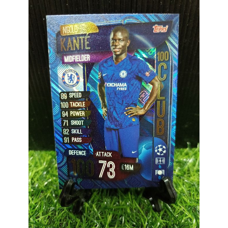 2019-20 Topps Match Attax Ngolo Kante Blue 100 Club Chelsea FC
