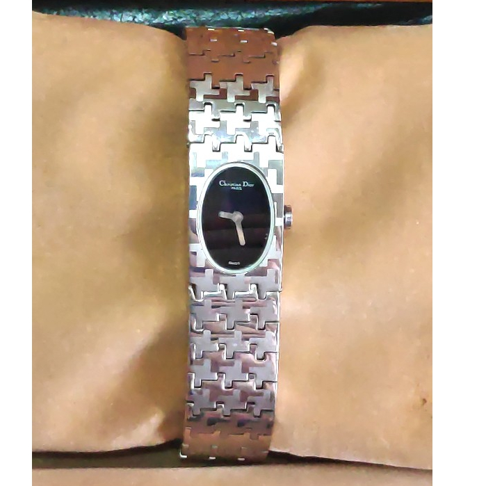 นาฬิกา Christian Dior Miss Dior D70-100 Houndstooth 15 mm Black Dial Ladies Watch