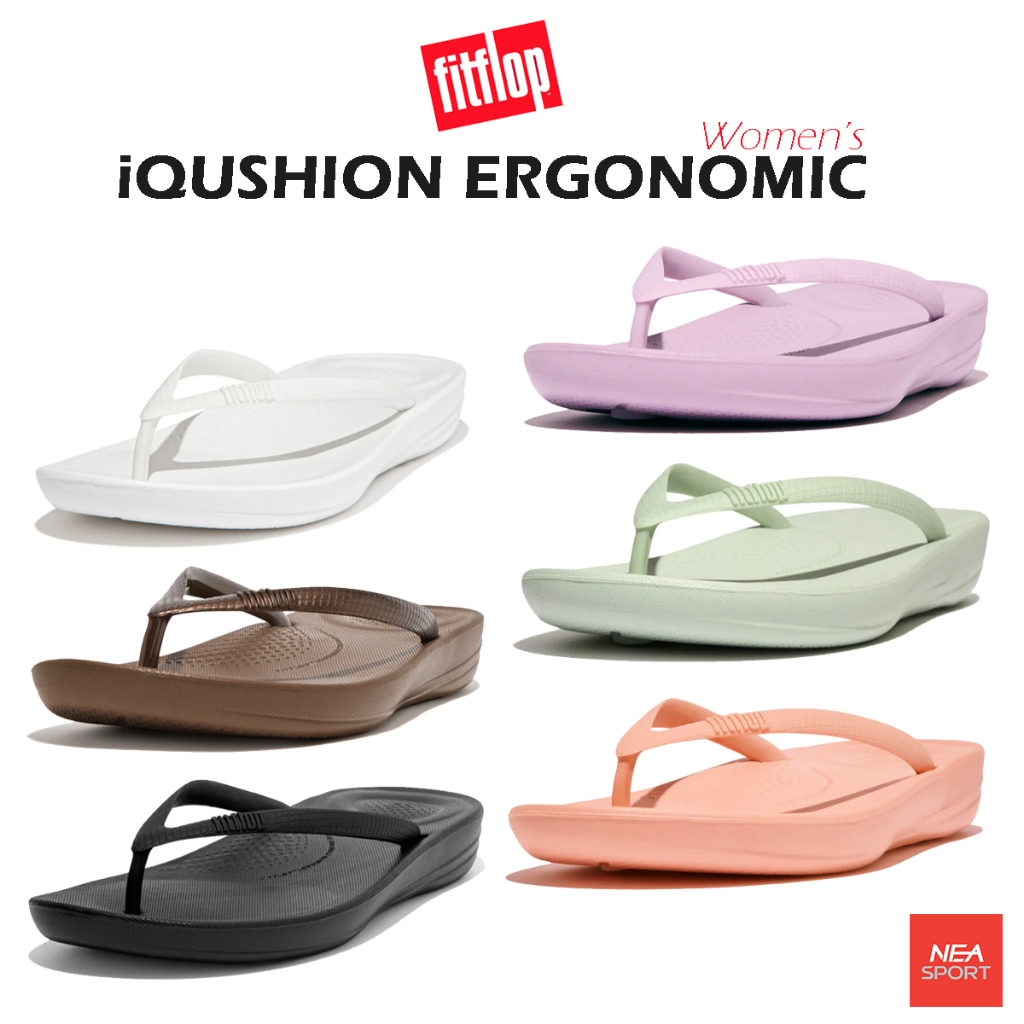 [ลด30% เก็บโค้ด 2509FASHDD] FITFLOP Women's IQUSHION Ergonomic Flip-Flops รองเท้าแตะ ฟิตฟลอป ผู้หญิง แท้ E54
