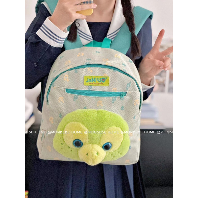 กระเป๋าหนังสือ กระเป๋าเป้สะพายหลัง ลายOluMel น่ารัก กระเป๋านักเรียน  ผ้าแคนวาส สําหรับผู้หญิง พร้อมส่ง