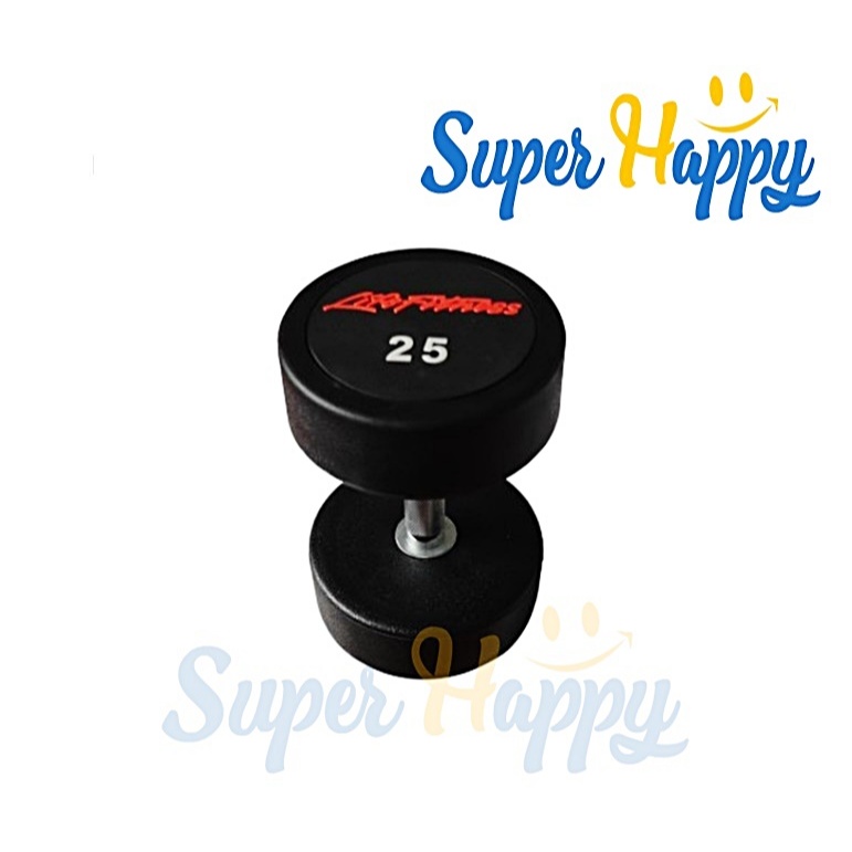 ดัมเบลกลมหุ้มยาง 25 กิโล (1 ข้าง)ดัมเบลหัวกลม Life Fitness