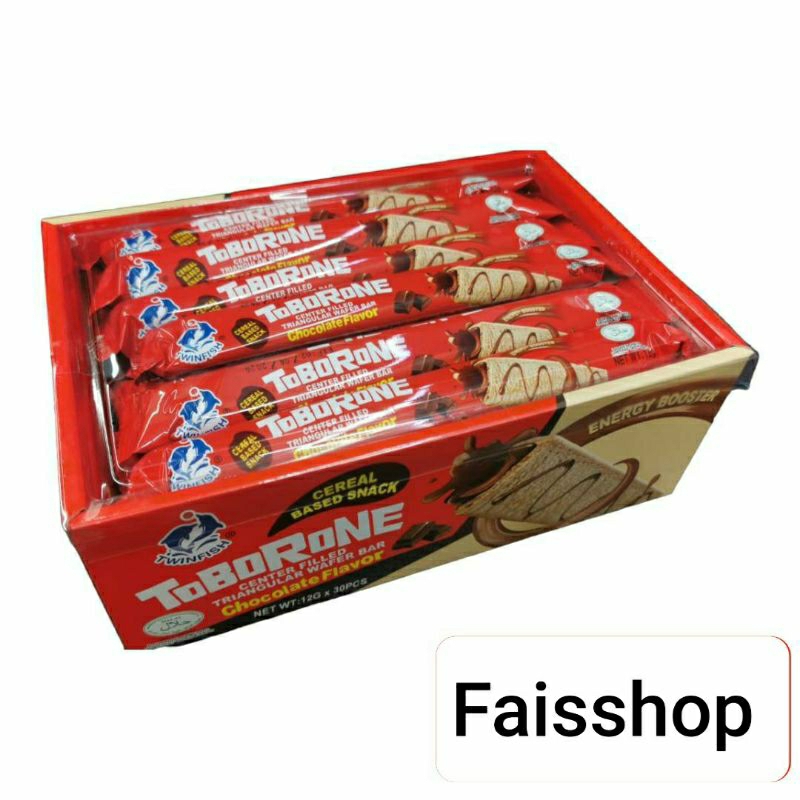 Toborone Chocolate Flavor เวเฟอร์อบกรอบสอดไส้ช็อกโกแลต แพ็ค30ชิ้น