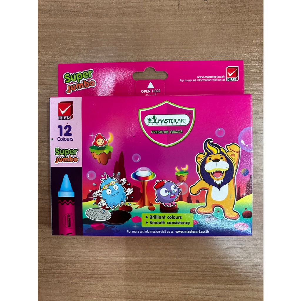 Master Art สีเทียนสำหรับเด็ก ขนาดซุปเปอร์จัมโบ้ 12 สี