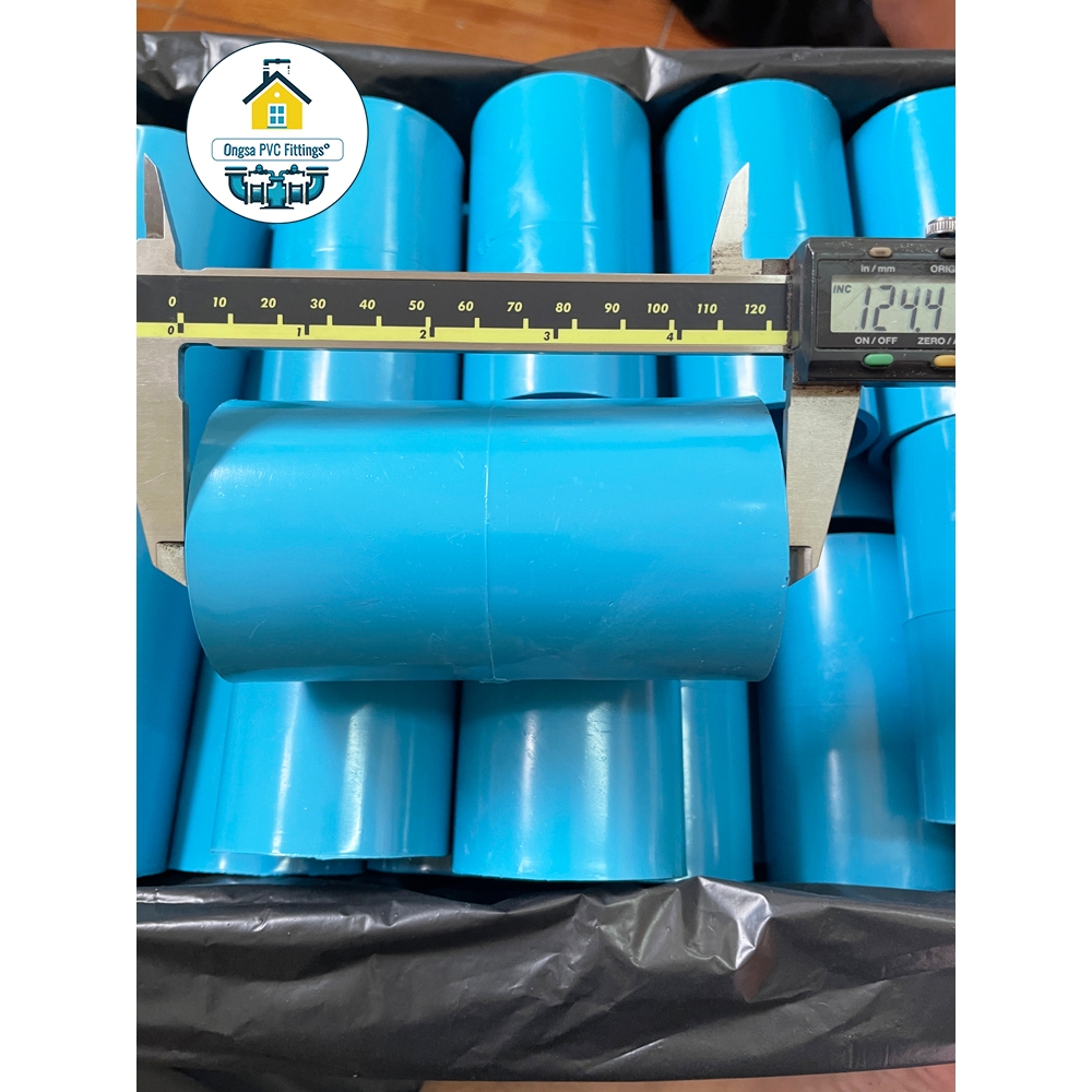 PVC (แพค10ตัว) ต่อตรง ขนาด 2 นิ้ว ต่อตรงหนา ใช้สวมท่อ PVC ฟ้า มาตรฐานทั่วไป พร้อมส่ง