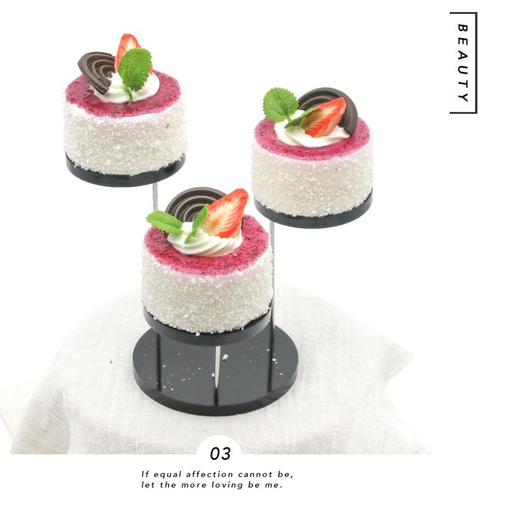 พร้อมส่ง ไวท์เค้กกลมปลอม ส่งจากไทย 3แบบ สูง 5cm.*7cm.
