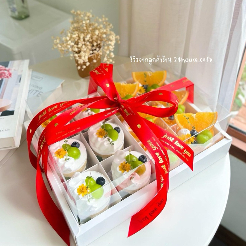 *ไม่รวมริบบิ้น* กล่องขนมสีขาวฝาใสทรงสูง แบ่ง 12 ช่อง ( ภายในช่อง 7.5 cm ) นำช่องกั้นออกได้ - รูปที่ 5