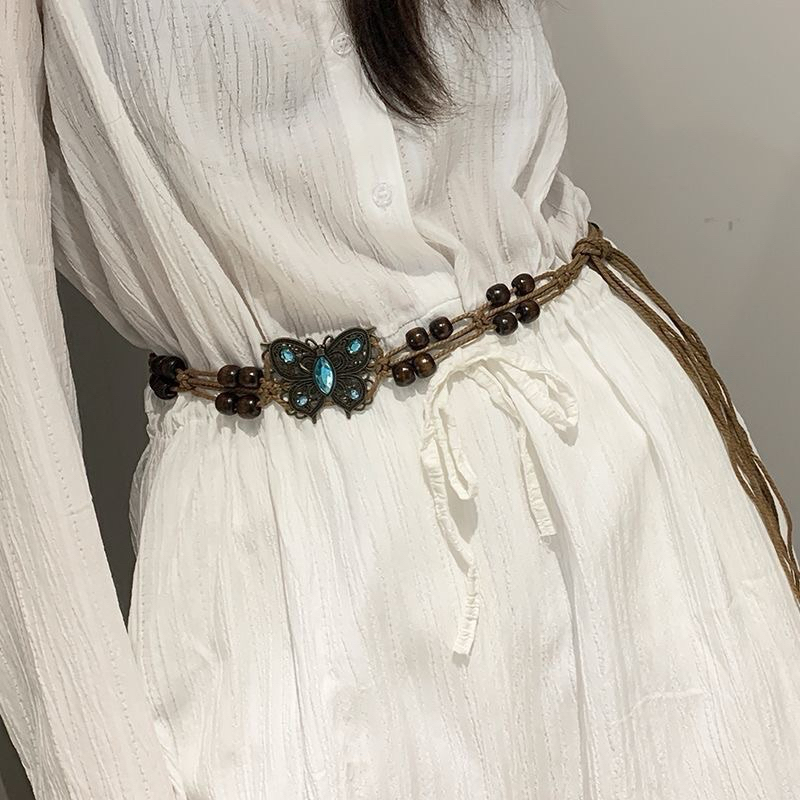 พร้อมส่งในไทย เข็มขัดโบฮีเมียน เข็มขัดผูก boho