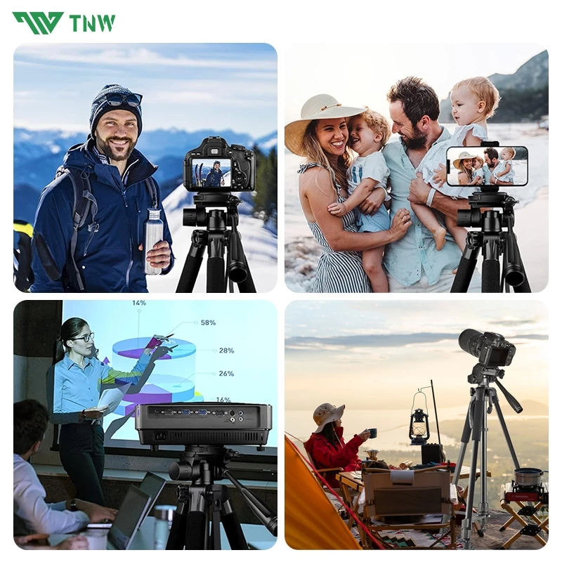 TNW 170CM Camera Tripod ขาตั้งกล้อง พกพา ขาตั้งกล้องมือถือ พร้อม รีโมท For DSLR Camera รับน้ำหนัก สูงสุด 3.5 KG thumbnail 10