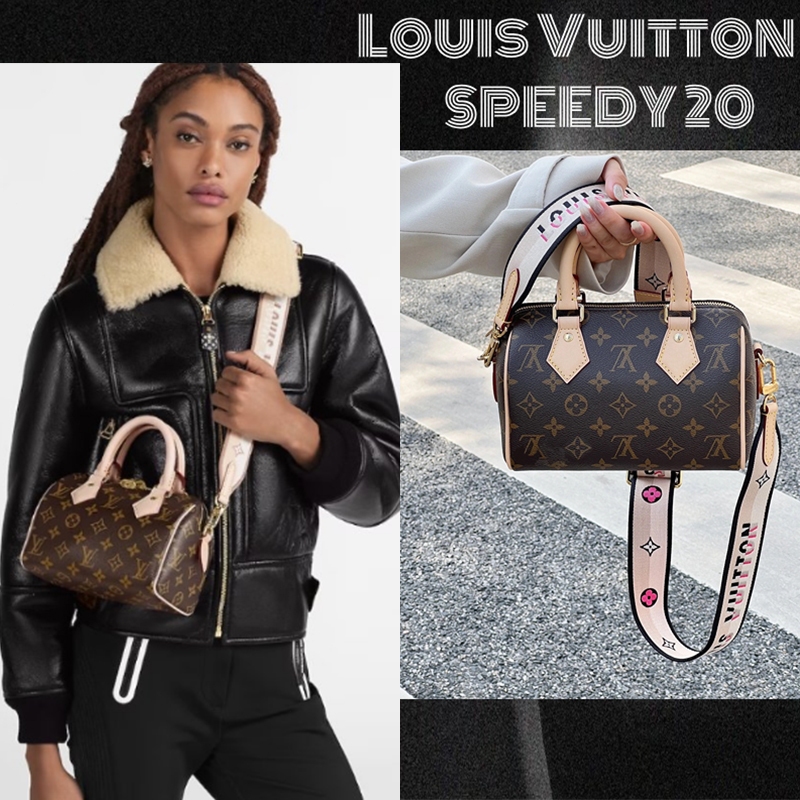 หลุยส์วิตตอง Louis Vuitton SPEEDY BANDOULIÈRE 20 BAG LV BAG🍒ผู้หญิง/กระเป๋าสะพายไหล่/กระเป๋าสะพายข้าง