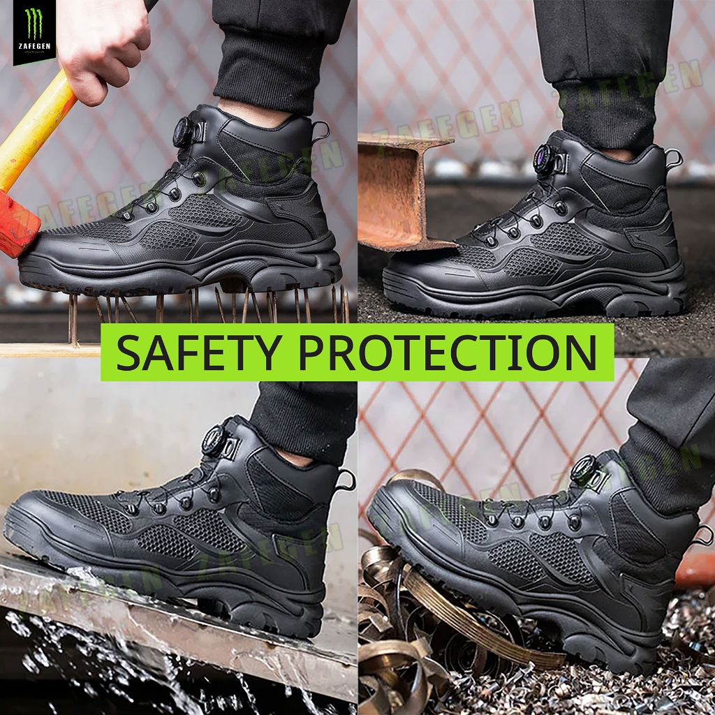 รองเท้าเซฟตี้ Tactical Boots รุ่น "Tackle" หัวเหล็ก ดุ เท่ แข็งแกร่ง