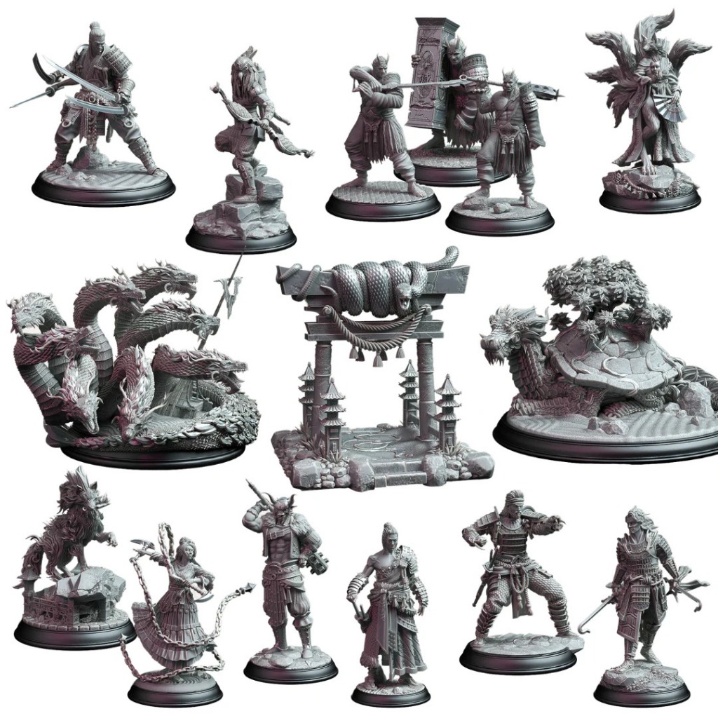 DnD Samurai Miniatures