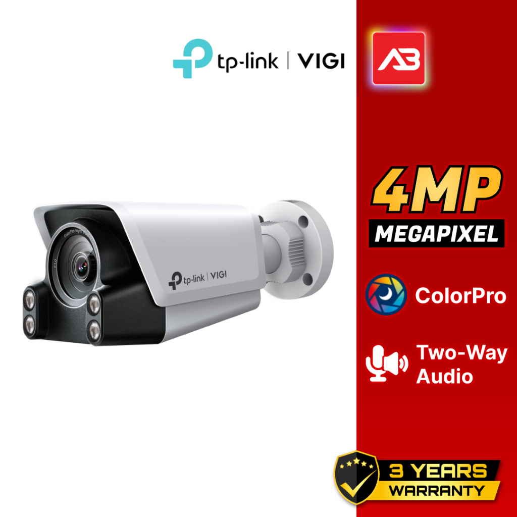 VIGI กล้องวงจรปิด IP 4 ล้านพิกเซล รุ่น VIGI C340S (4 mm.)