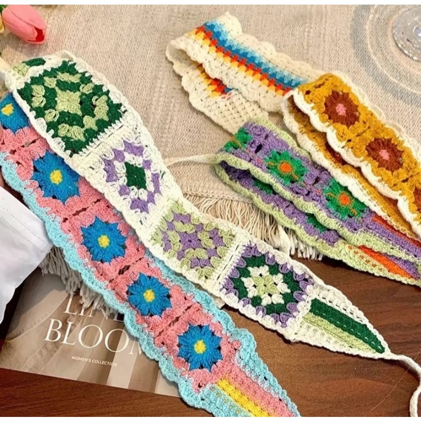 DFK-ผ้าคาดผม/โพกศรีษะ แบบถักไหมพรม น่ารัก พร้อมส่ง