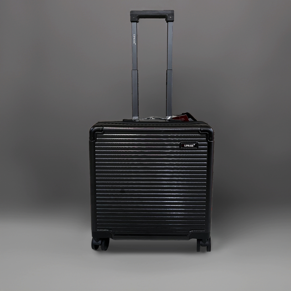 กระเป๋าเดินทางล้อลากใบเล็ก Uprise ขนาด17นิ้ว สีดำ/สีชมพูโรสโกล รับประกันอะไหล่1ปี