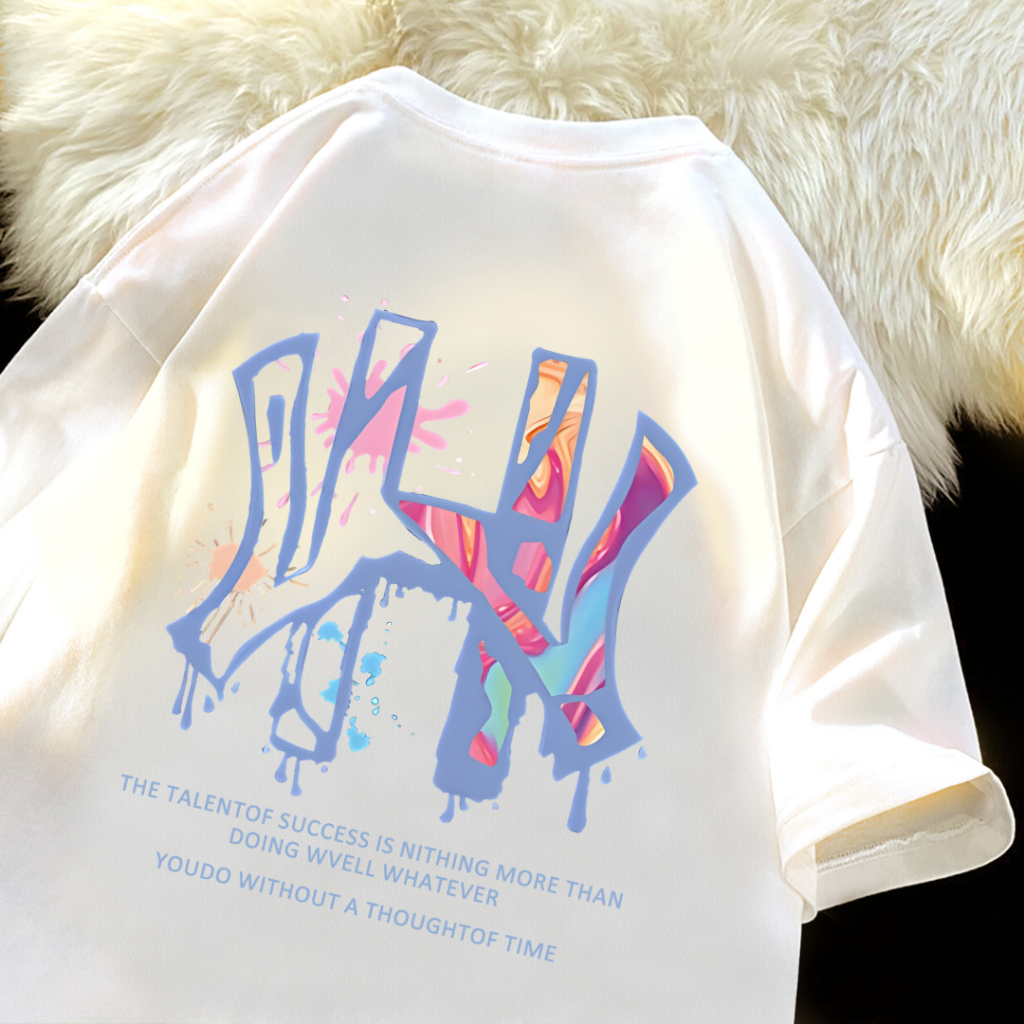 UT ใหม่สุดฮิต เสื้อยืด โอเวอร์ไซส์ unisex สไตล์อเมริกัน สตรีท ลาย NY "H" ผ้าคอตตอน100% ผ้าฝ้ายใส่สบาย สไตล์เกาหลี
