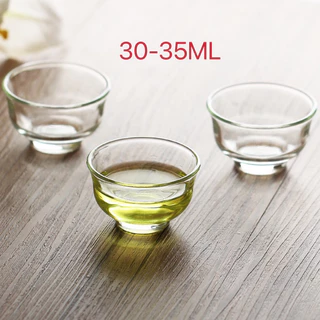 หนาสูง Borosilicate ทนความร้อนแก้วแบนใสถ้วยชาขนาดเล็ก TT336