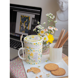 ชุดแก้วน้ำ2ชั้น 4 ชิ้น ลาย Lily Piano