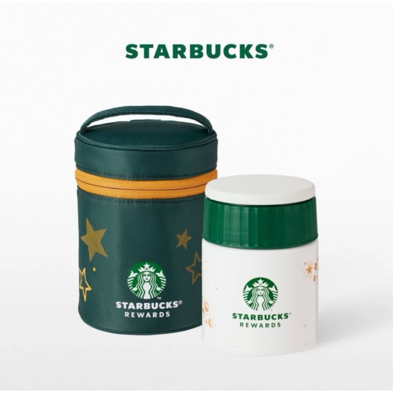 แท้💯‼️⭐️ Starbucks ⭐️ Star Food Jar 400 ml. with Pouch ที่ใส่อาหารสตาร์บัคส์สแตนเลสสตีล ขนาด 400 มล. พร้อมกระเป๋า