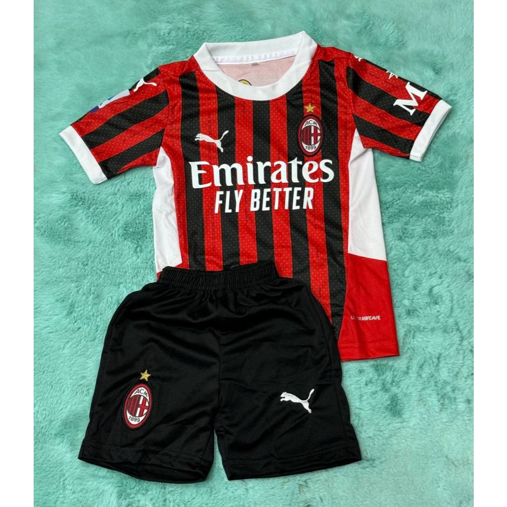 ชุดบอลเด็ก ทีมAc.Kids ปีล่าสุด2024/25 มีครบไซด์ ได้ทั้งชุด(เสื้อ + กางเกง) ราคาถูก