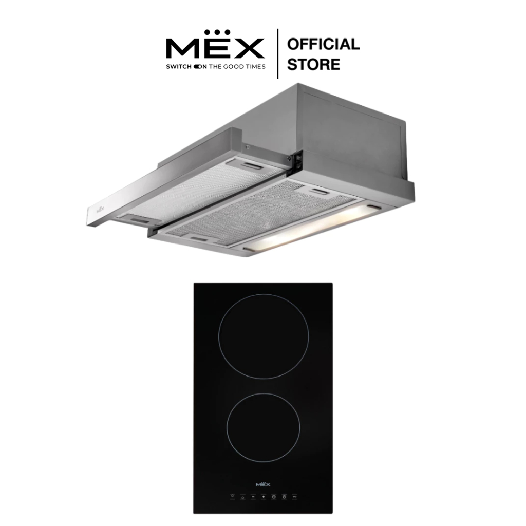 MEX Set รุ่น HVC232+SL26 เตาไฟฟ้าฐานกระจกเซรามิคและเครื่องดูดควันแบบสลิมไลน์